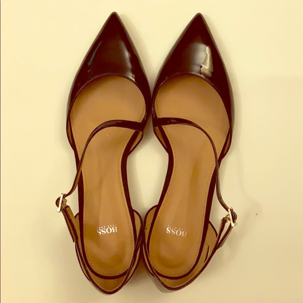 Hugo Boss Black Pointed Flats